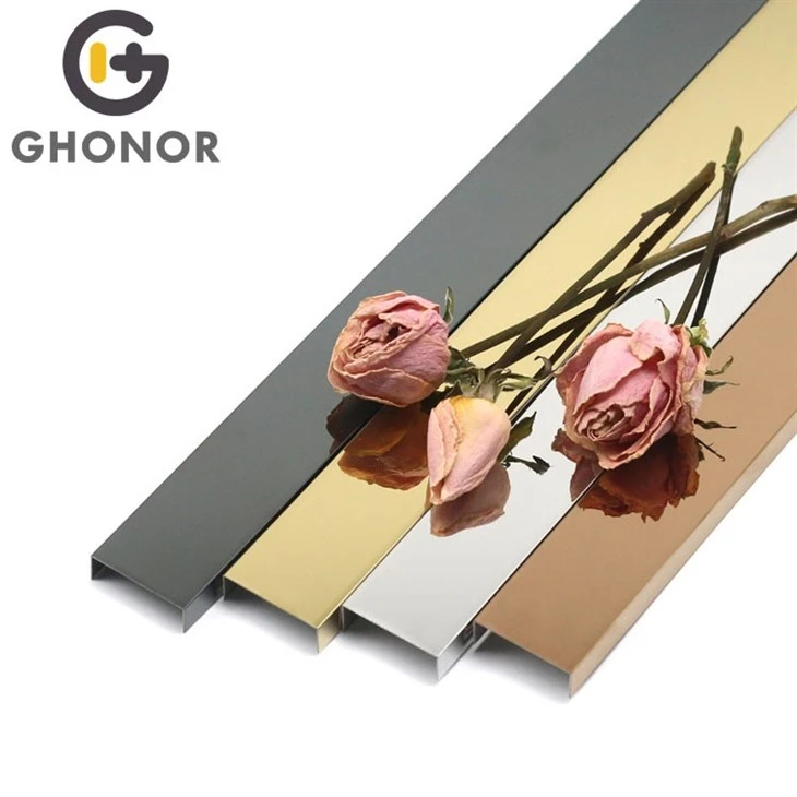 polished rose gold u edge profile for furniture polished rose gold u edge profile for furniture