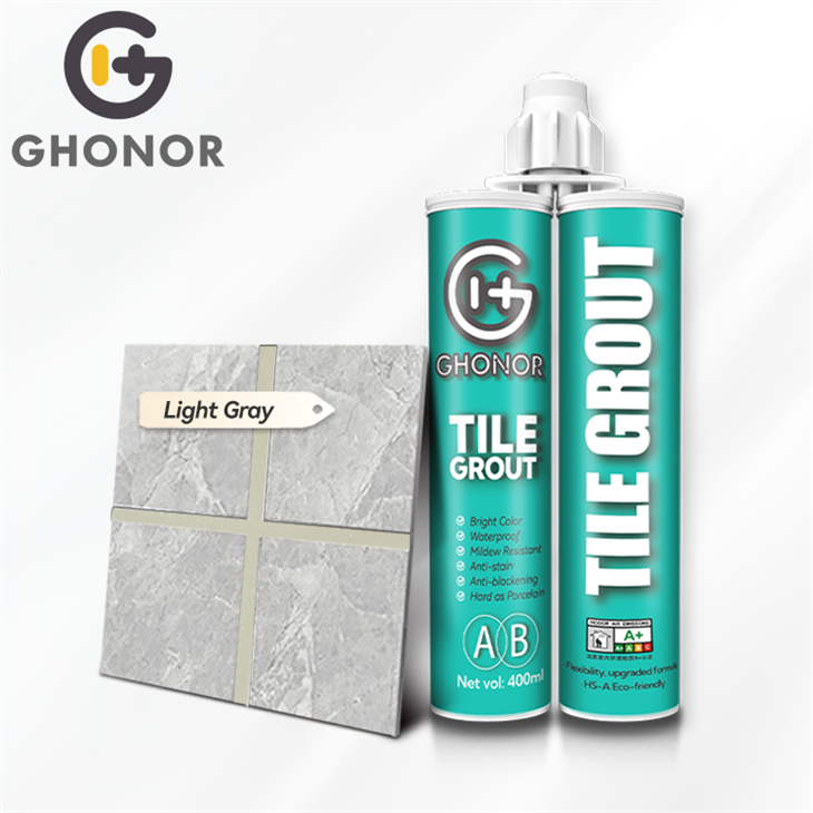 1.  light grey epoxy grout