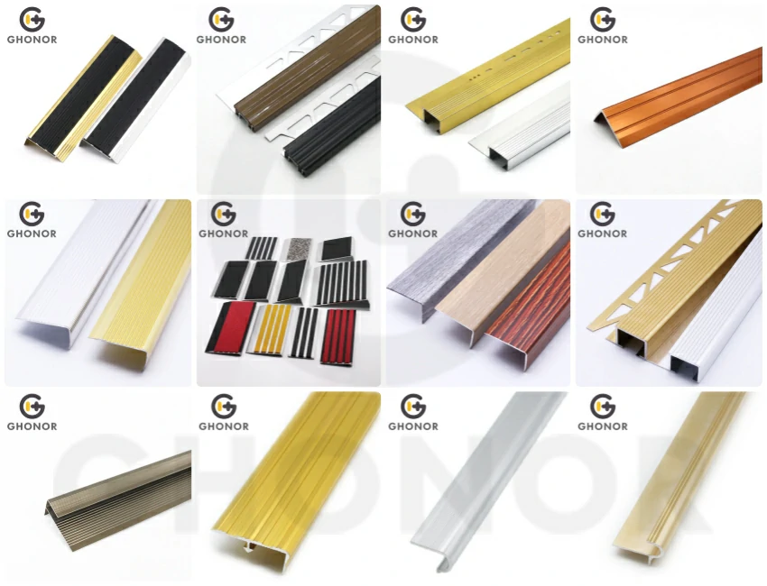Aluminum stair nosing series Aluminum stair nosing series